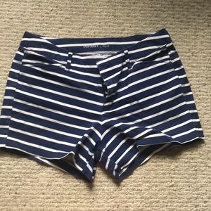 Blue and white stripped shorts